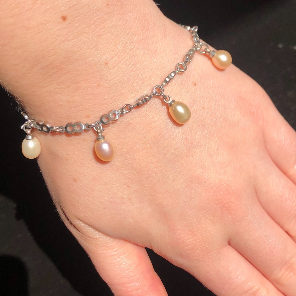 Pink Champagne Freshwater Pearl Bracelet
